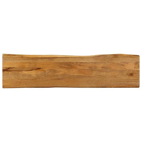 Bordplade 180x40x2,5 cm naturlig kant massivt mangotræ