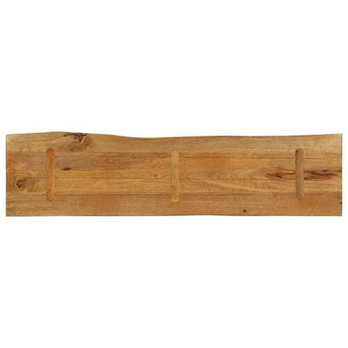 Bordplade 180x40x2,5 cm naturlig kant massivt mangotræ