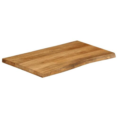 Bordplade 70x60x2,5 cm naturlig kant massivt mangotræ