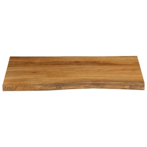 Bordplade 70x60x2,5 cm naturlig kant massivt mangotræ