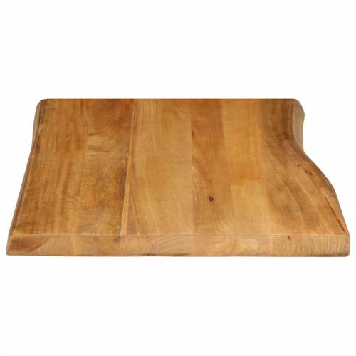 Bordplade 70x60x2,5 cm naturlig kant massivt mangotræ