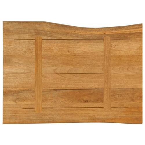 Bordplade 70x60x2,5 cm naturlig kant massivt mangotræ