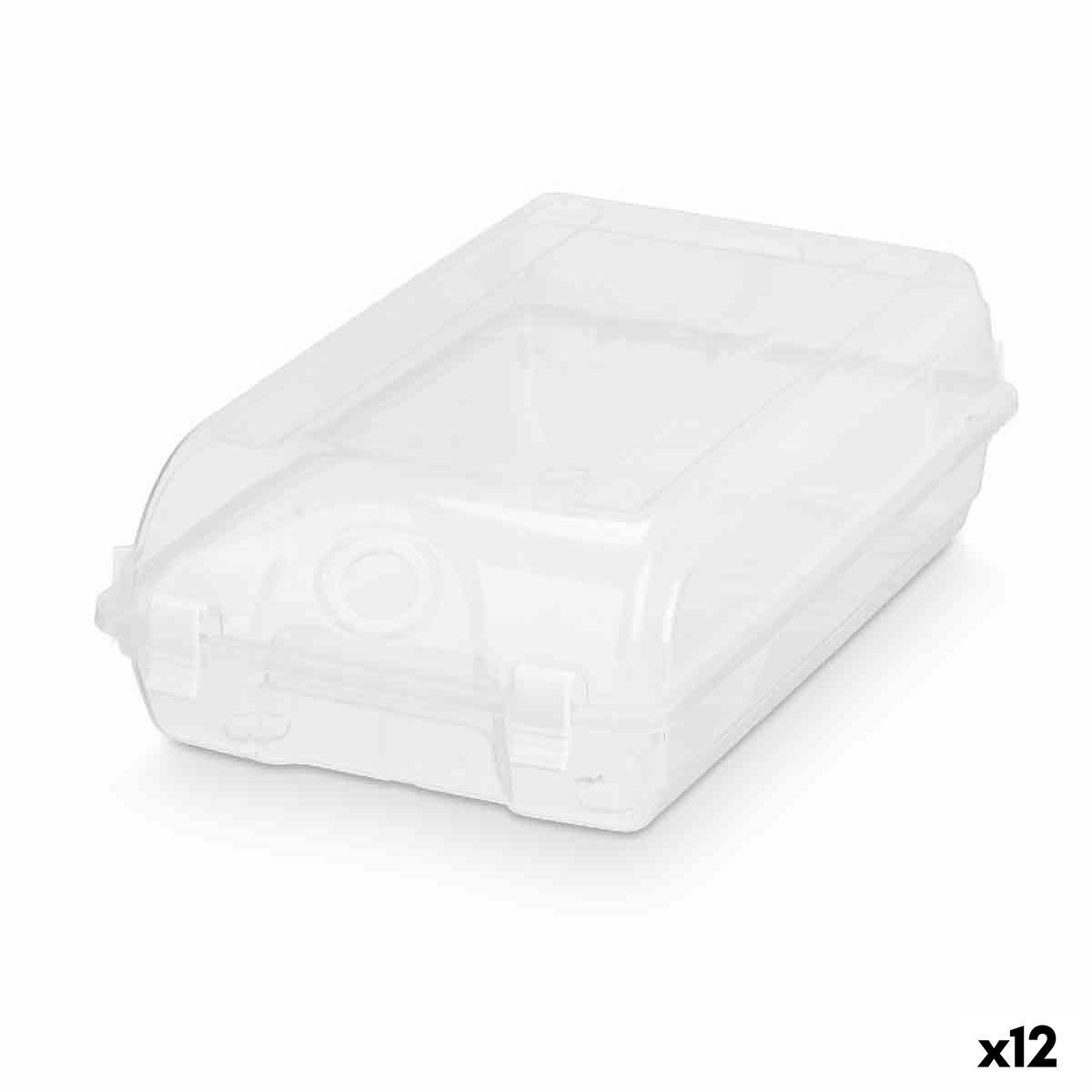 Skotøjsæske stabelbar Gondol - gennemsigtig plastik 19 × 10,5 × 33 cm (12 stk.)