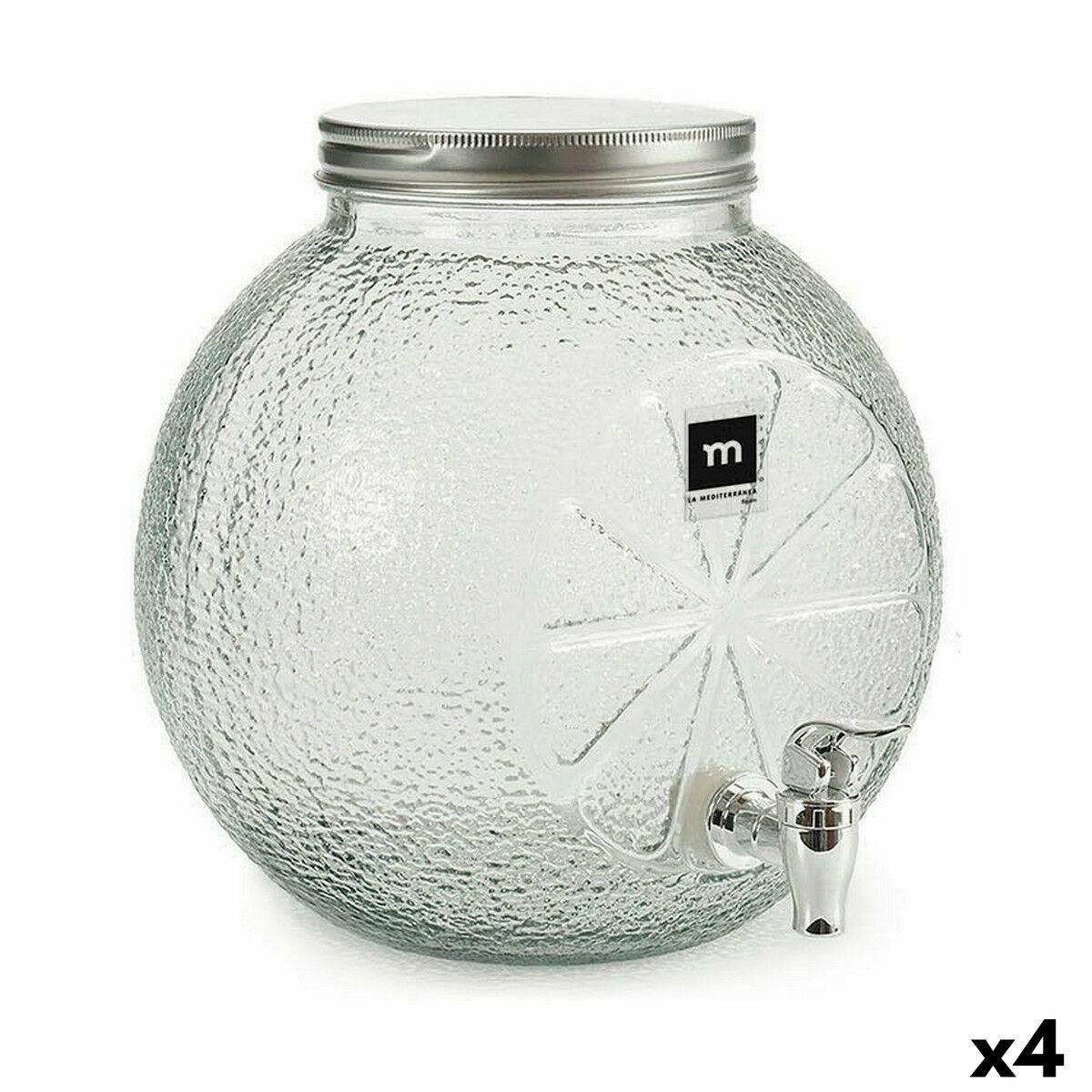 Drikkedispenser med vandhane - glas 5 l (4 stk.)