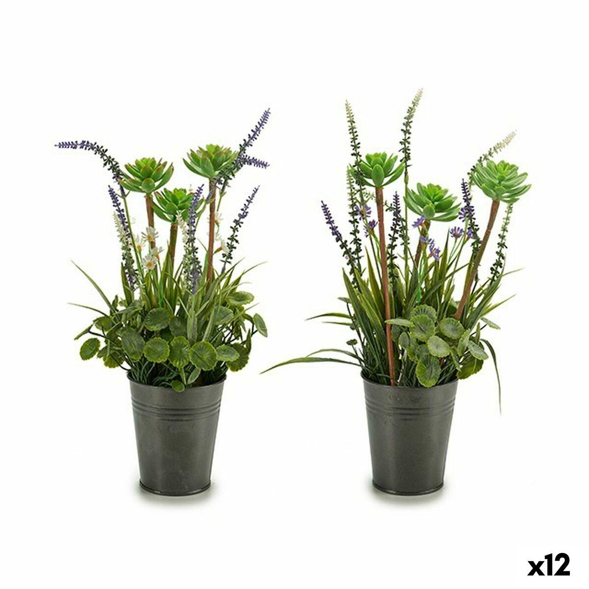 Kunstig plante lavendel Ibergarden - metalpotte, 13 × 40 × 13 cm (12 stk.)