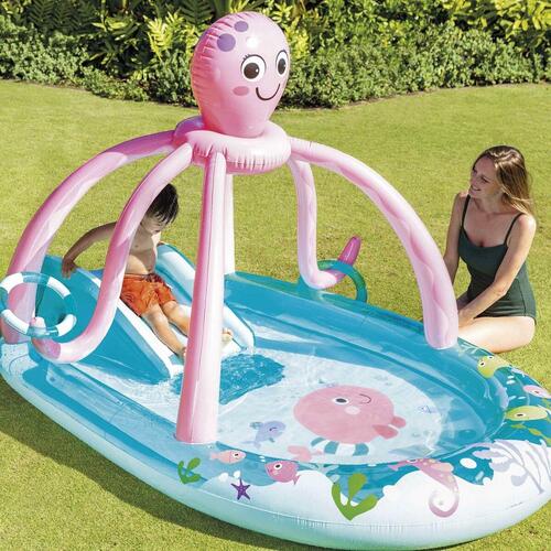 Oppustelig Pool til Børn Intex 229 L Blæksprutte 243 x 183 x 150 cm