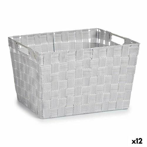 Vasketøjskurv Hvid Klæde 10 L 25 x 20 x 35 cm (12 enheder) (OUTLET A)
