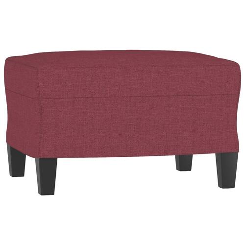 Fodskammel 60x50x41 cm stof vinrød