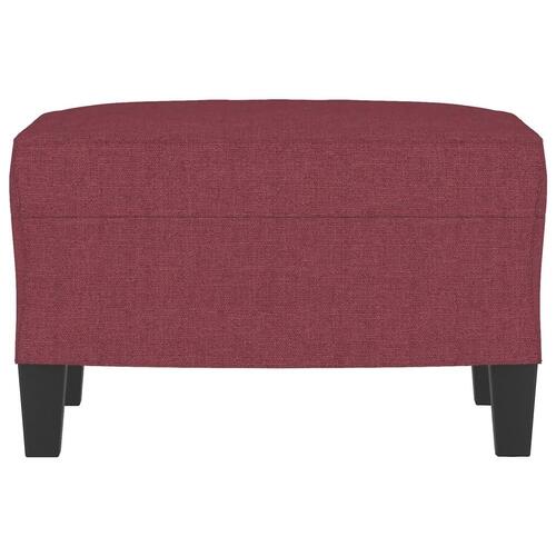 Fodskammel 60x50x41 cm stof vinrød