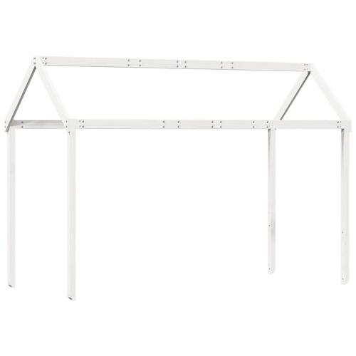 Køjeseng med tag 90x190 cm massivt fyrretræ hvid
