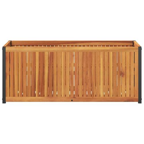 Plantekasse 110x45x44 cm massivt akacietræ og stål