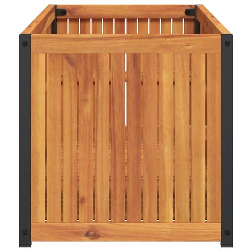 Plantekasse 110x45x44 cm massivt akacietræ og stål