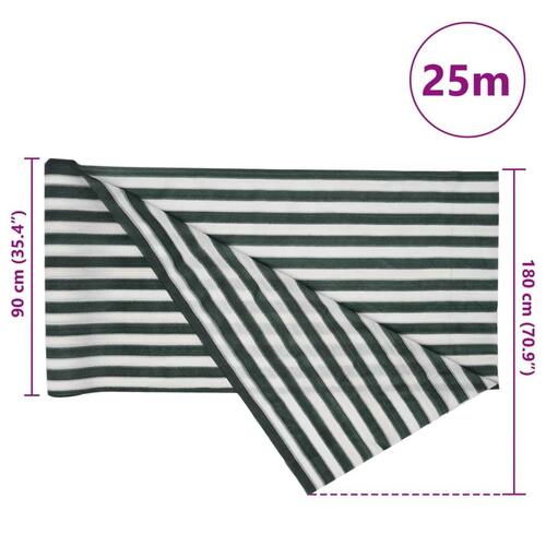 Afskærmning 1,8x25 m 75 g/m² HDPE grøn og hvid