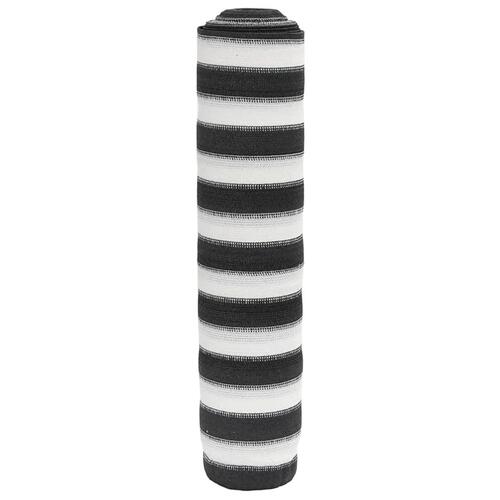 Afskærmning 1x10 m 150 g/m² HDPE antracitgrå og hvid