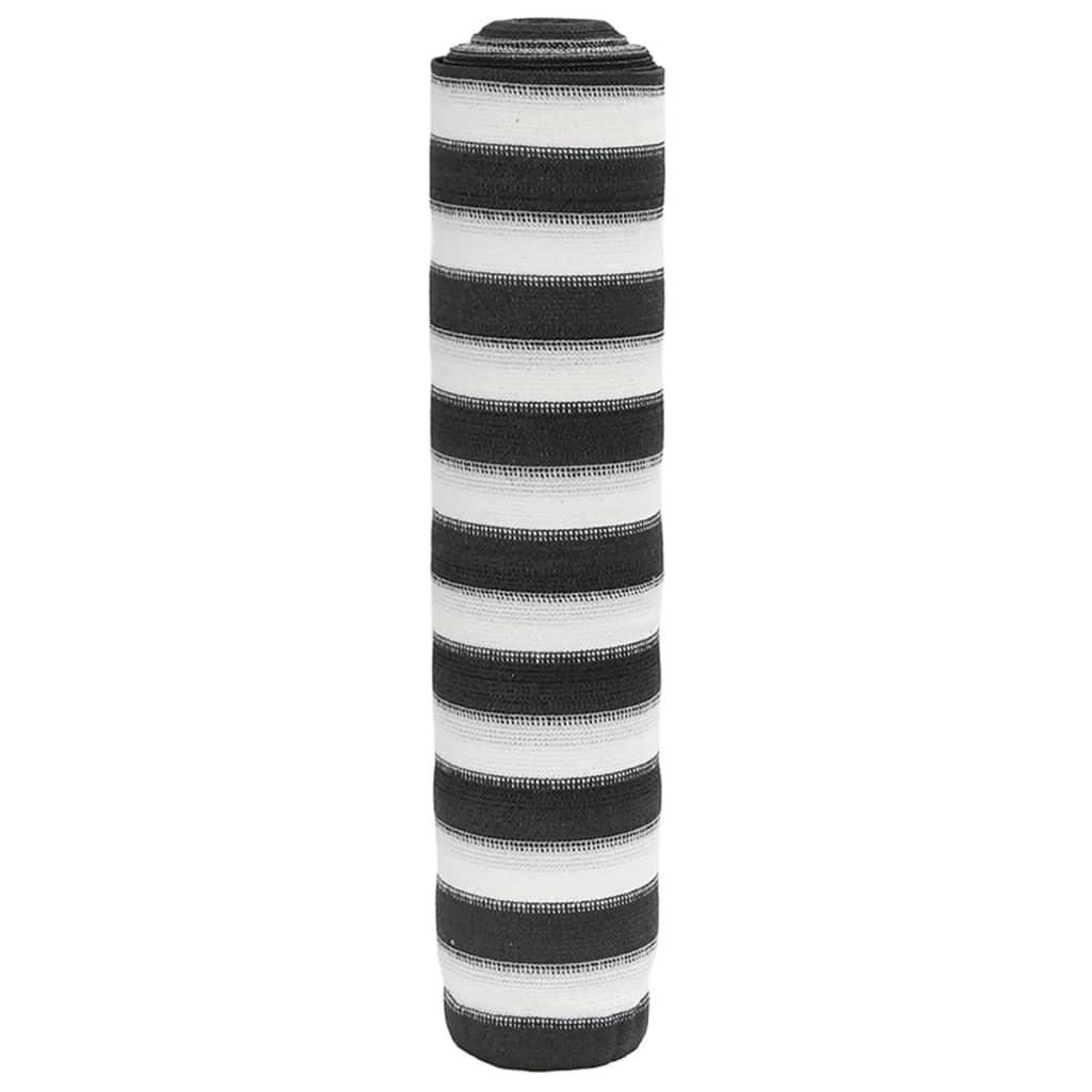 Afskærmning 1x10 m 150 g/m² HDPE antracitgrå og hvid