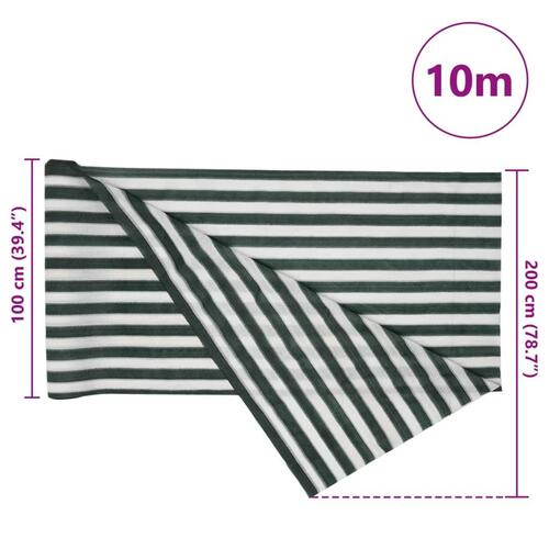 Afskærmning 2x10 m 75 g/m² HDPE grøn og hvid