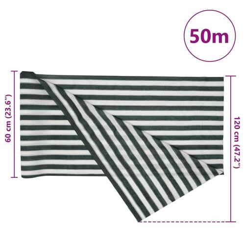 Afskærmning 1,2x50 m 75 g/m² HDPE grøn og hvid