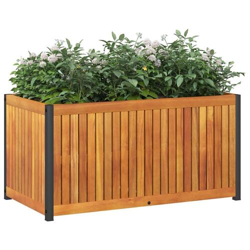 Plantekasse 85x45x44 cm massivt akacietræ og stål