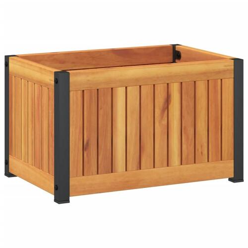 Plantekasse 45x30x27,5 cm massivt akacietræ og stål