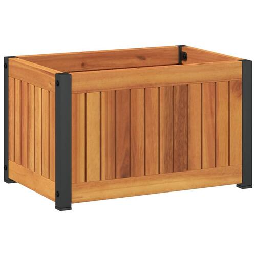 Plantekasse 45x30x27,5 cm massivt akacietræ og stål