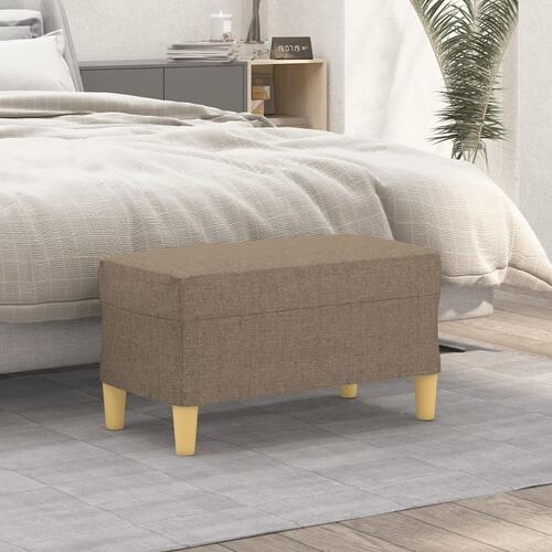 Bænk 70x35x41 cm stof gråbrun
