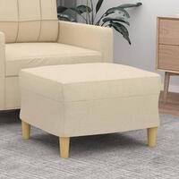 Fodskammel 60x50x41 cm stof cremefarvet