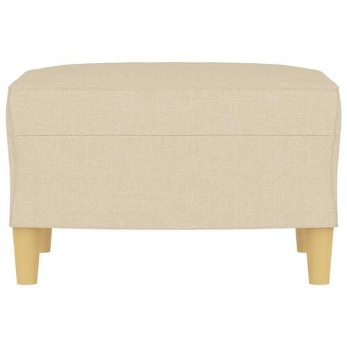 Fodskammel 60x50x41 cm stof cremefarvet