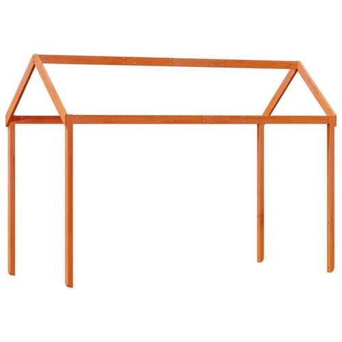 Køjeseng med tag 75x190 cm massivt fyrretræ gyldenbrun