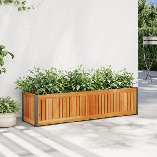 Plantekasse 110x30x27,5 cm massivt akacietræ og stål