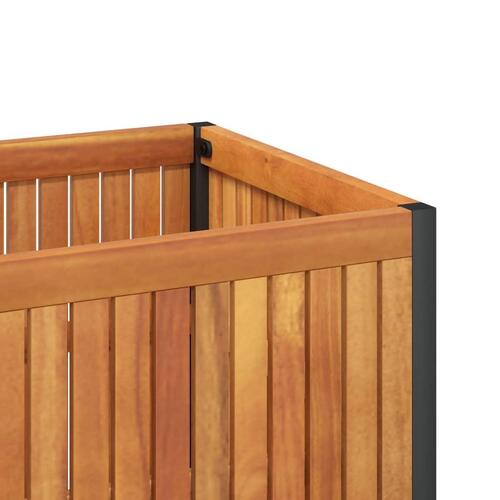 Plantekasse 110x30x27,5 cm massivt akacietræ og stål