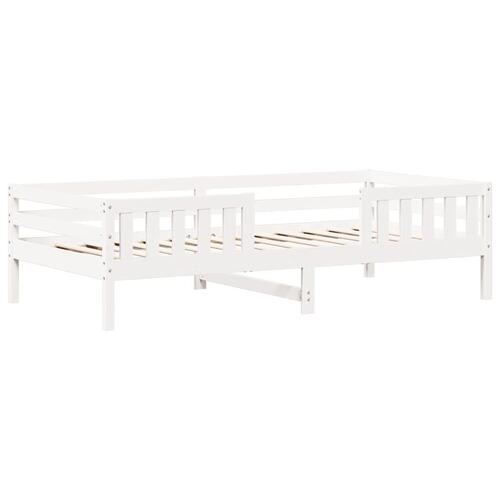Husseng 90x200 cm massivt fyrretræ hvid