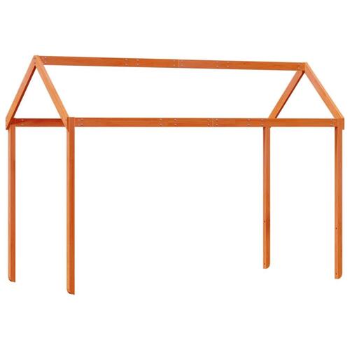 Køjeseng med tag 90x190 cm massivt fyrretræ gyldenbrun