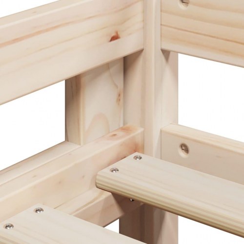 Køjeseng uden madras 90x200 cm massivt fyrretræ