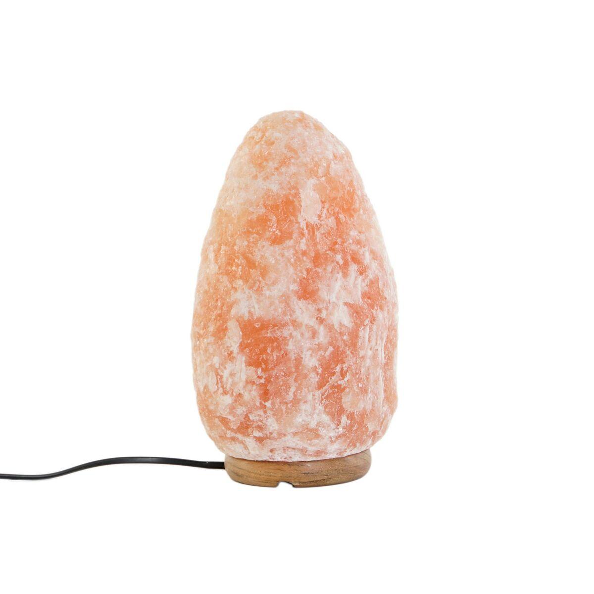 Bordlampe i pink salt og akacie - 16 x 16 x 25 cm (E14, 220 V)