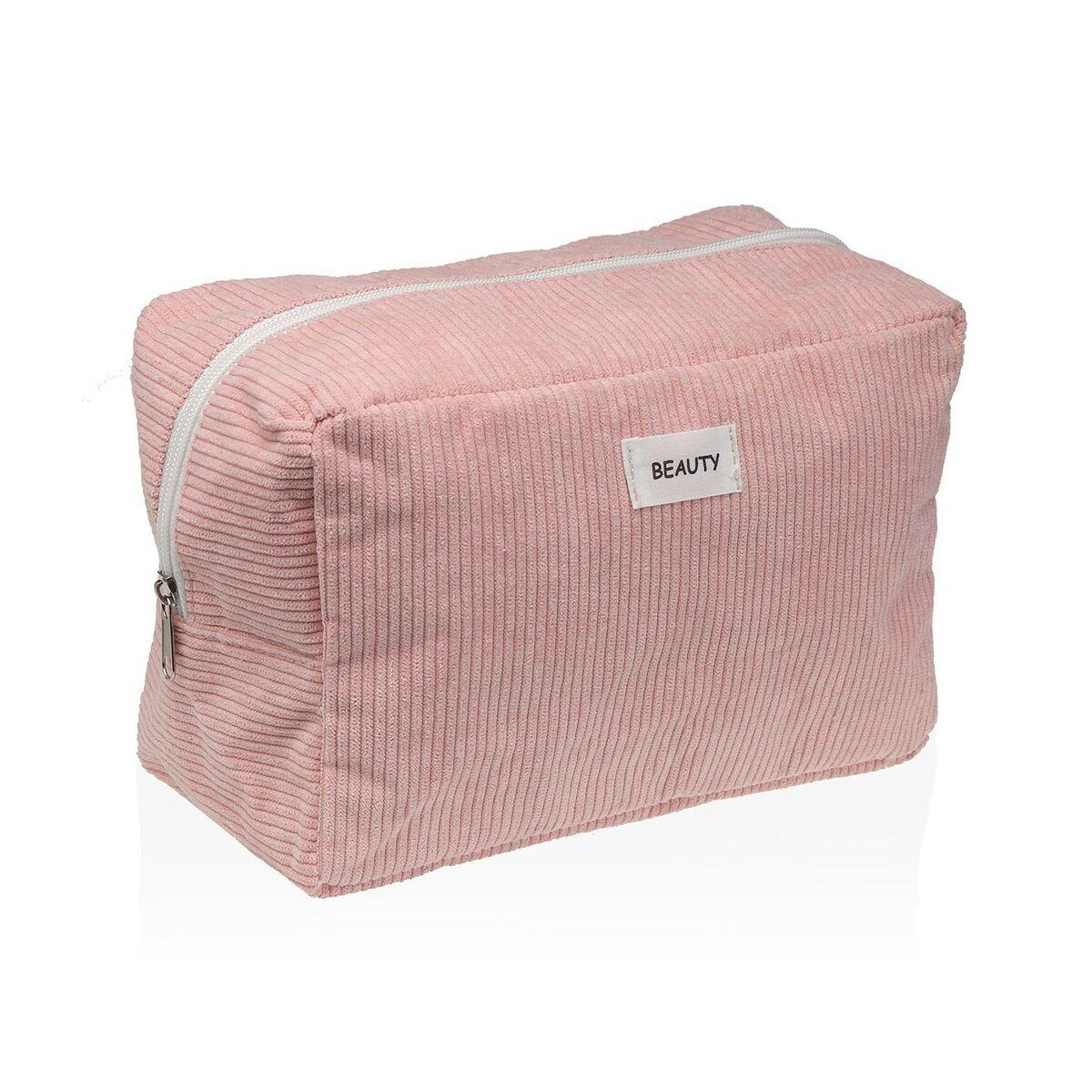 Rejsetoilettaske Versa Corduroy Pink 12 x 16 x 24 cm