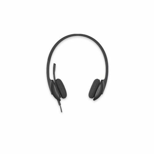 Hovedtelefoner med mikrofon Logitech 981-000475 USB 1,8 m Sort