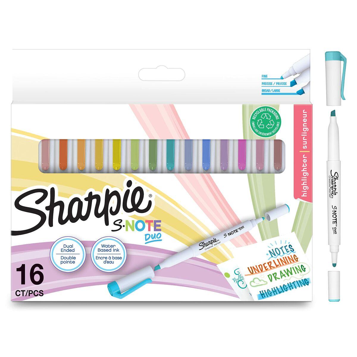 Sharpie S-Note Duo dobbeltspids fiberpenne - 16 stk. billede