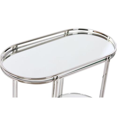 Sofabord Home ESPRIT Sølvfarvet Stål Spejl 70 x 35 x 63 cm