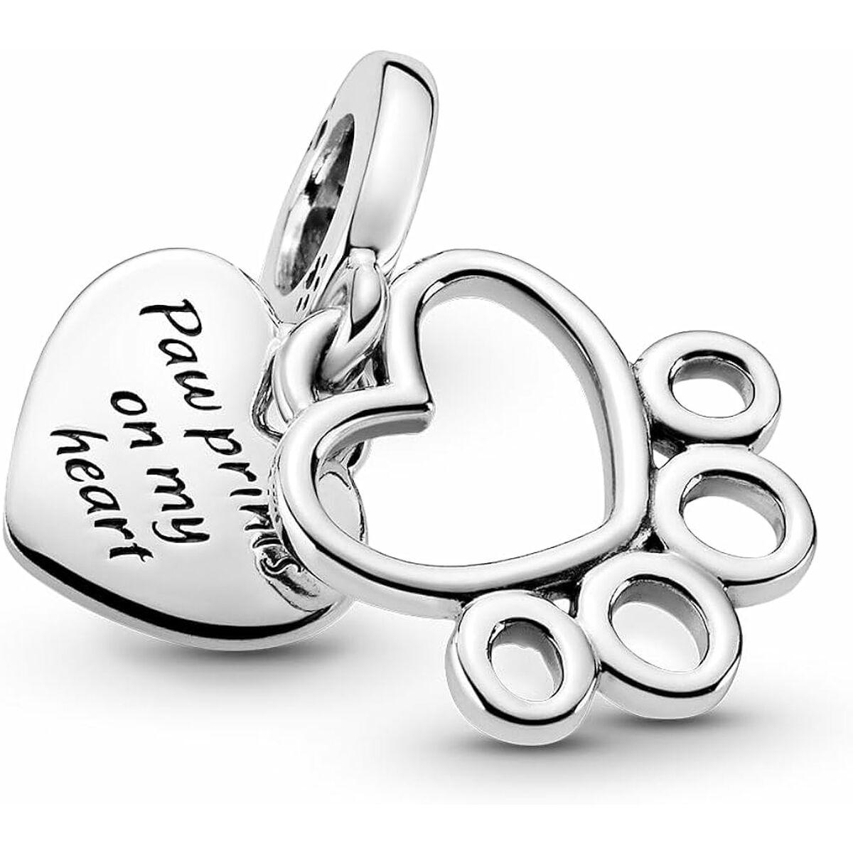 Pandora charm 799360C00 - hjerte med poteaftryk i sterling sølv