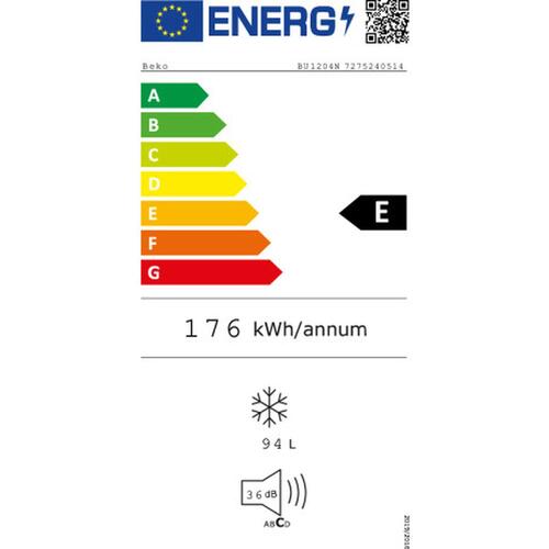 Fryser BEKO BU1204N Hvid 94 L