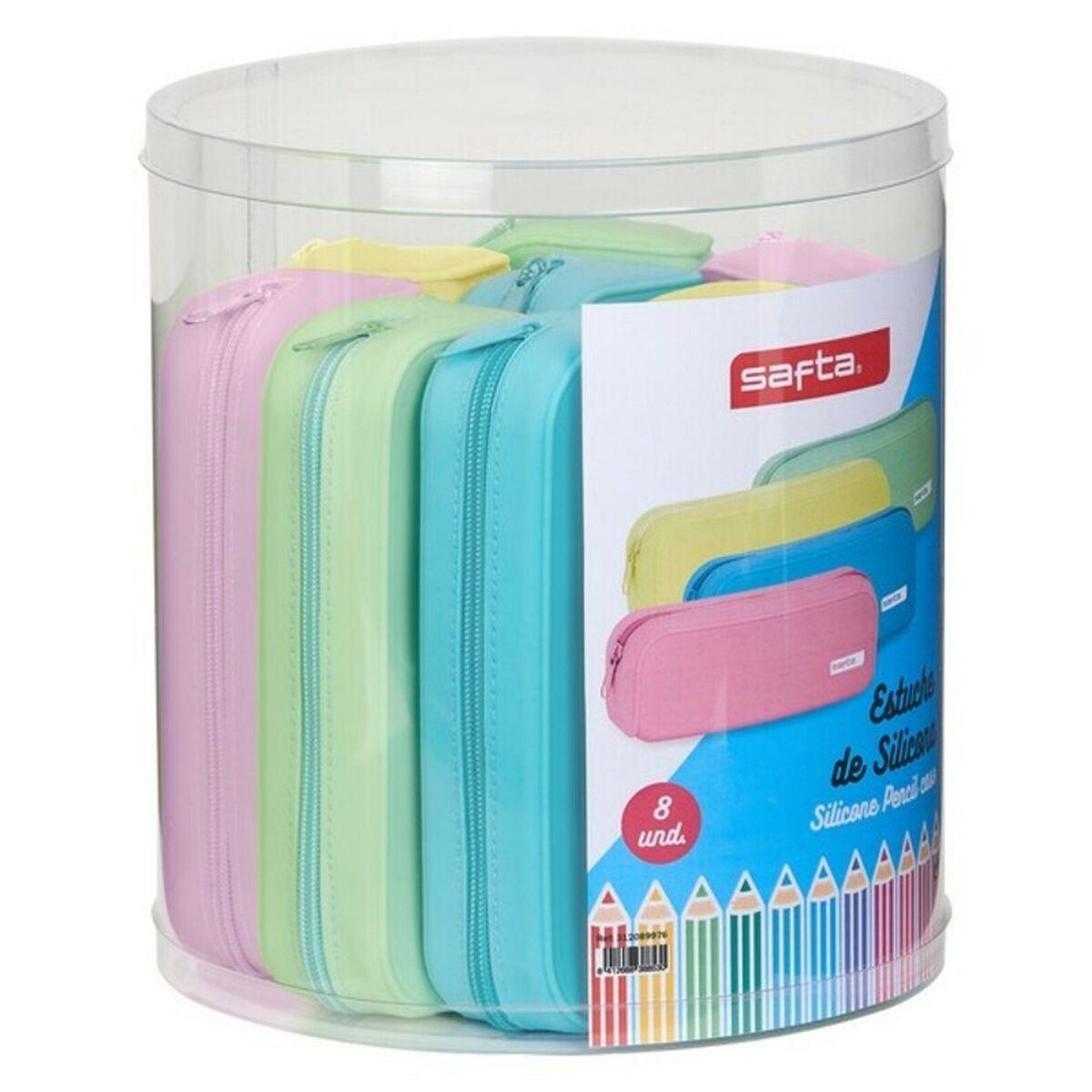 Safta penalhussæt M976 - firkantet silikonetaske (8 dele)