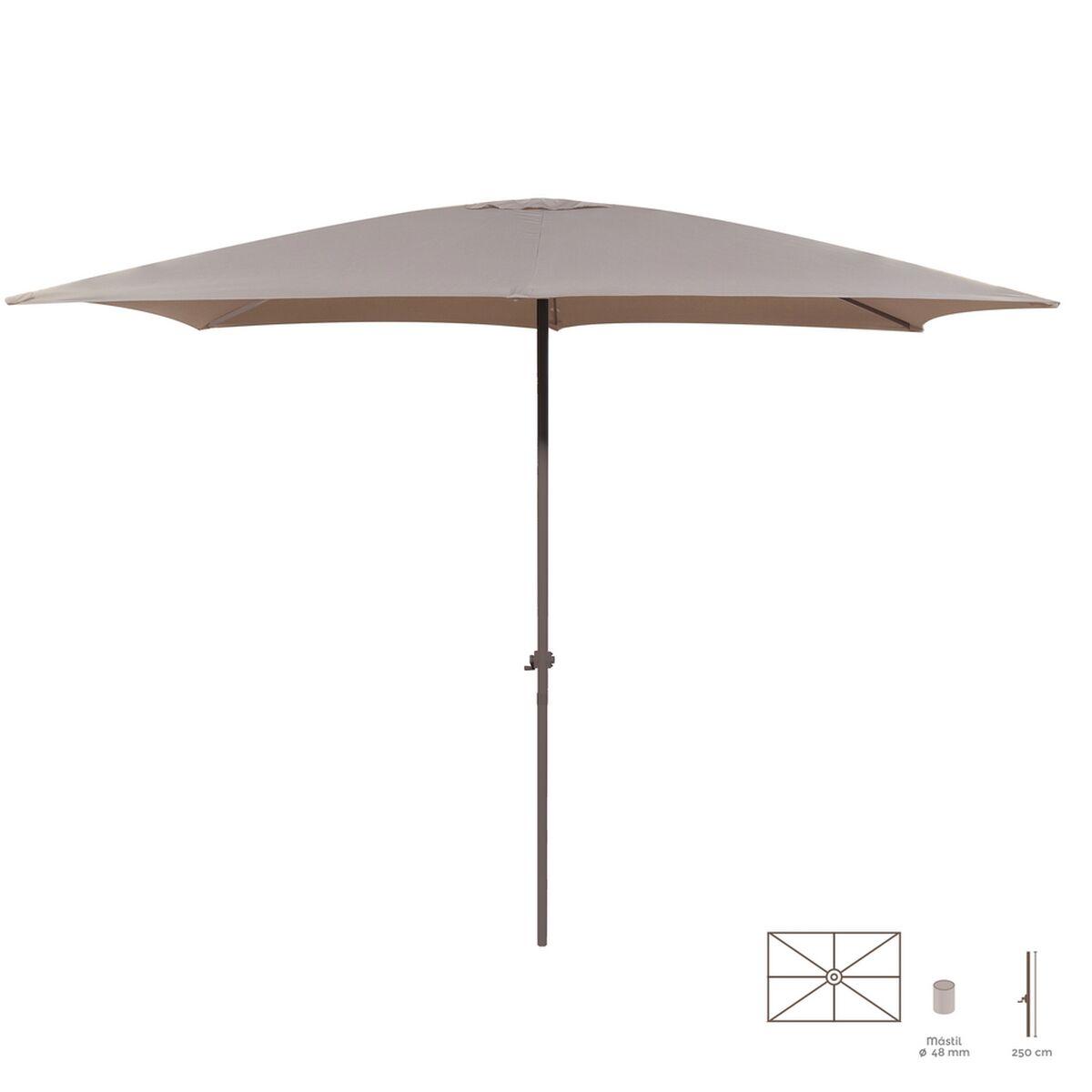 Parasol Tessa Taupe Aluminium 300 x 400 x 250 cm