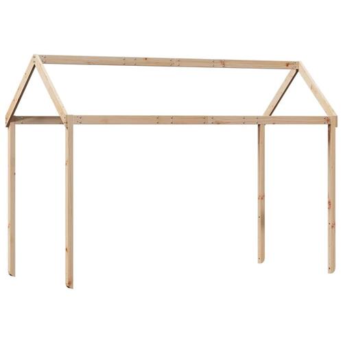 Køjeseng med tag 75x190 cm massivt fyrretræ hvid