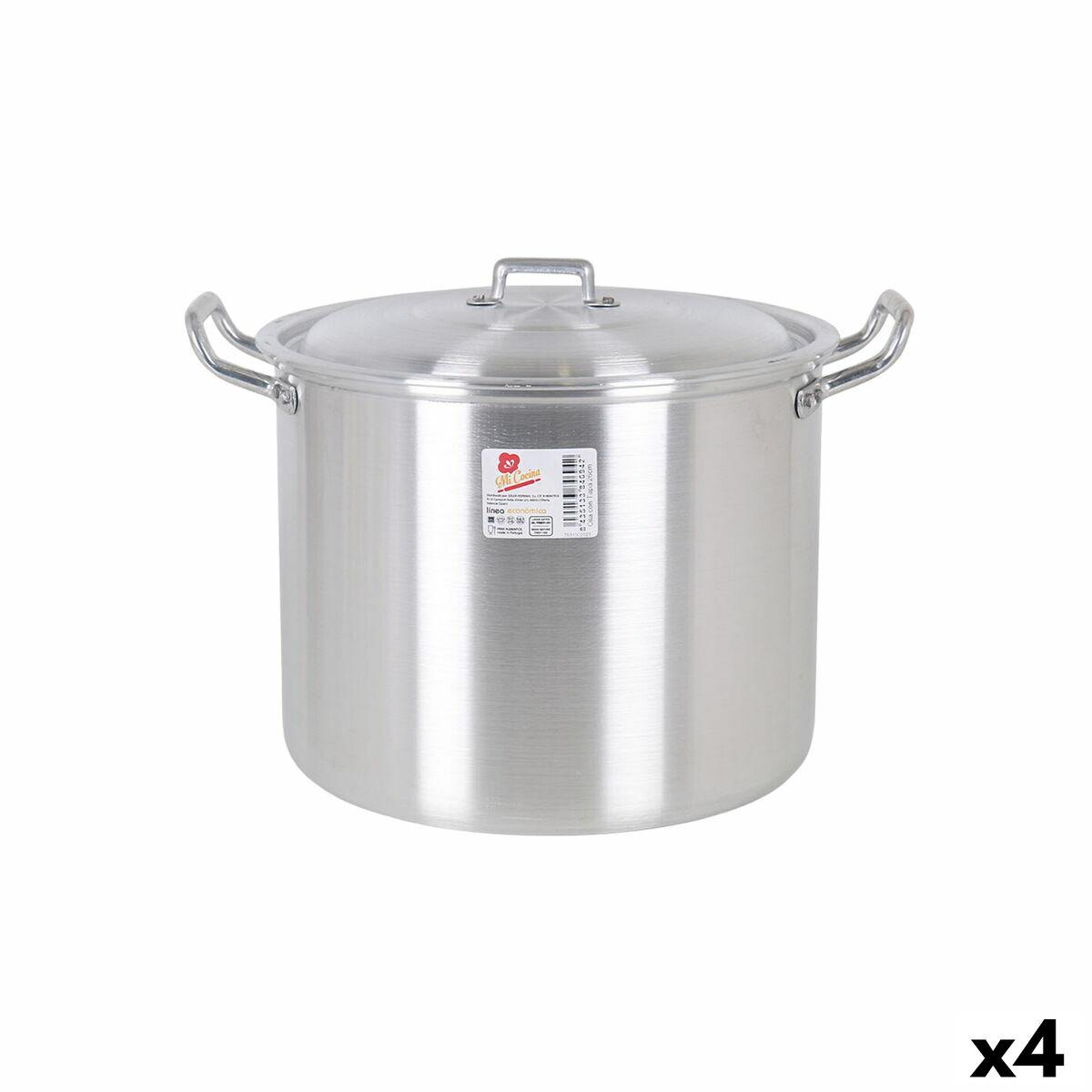 Gryde med låg Aluminium 33 x 28 x 24 cm (4 enheder)