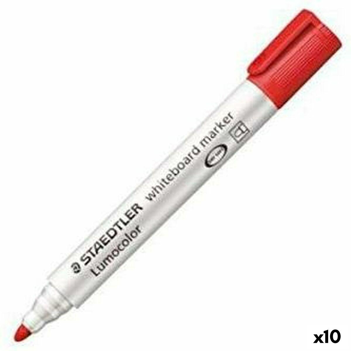 Markør Staedtler Lumocolor 351-2 Whiteboard Hvid Rød (10 enheder) (1 enheder)