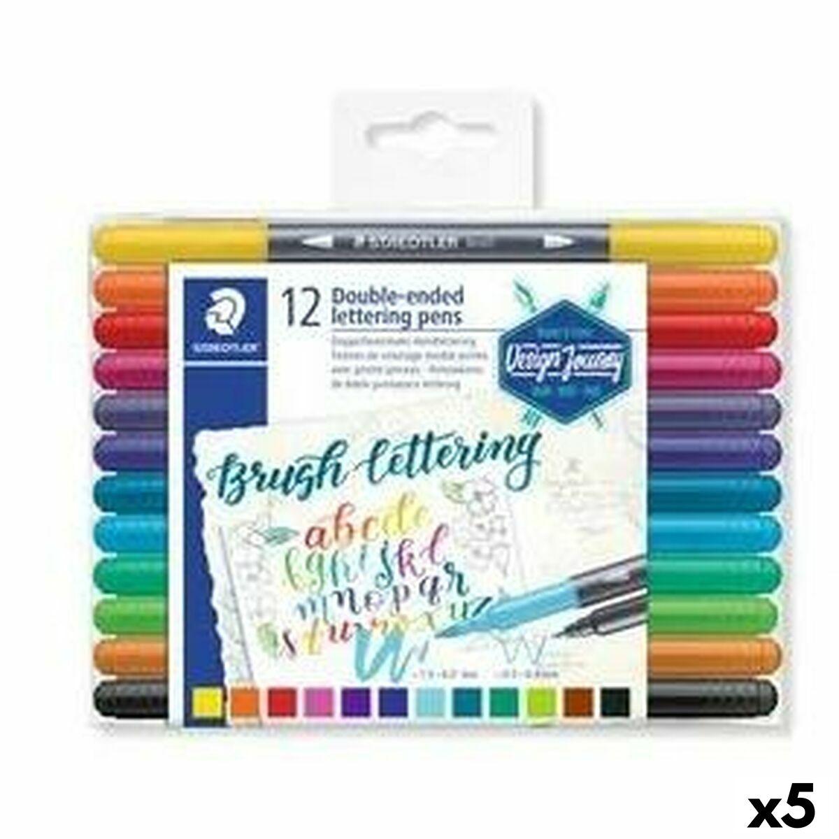 Staedtler Brush Lettering fiberpenne - dobbeltspids, 5 stk.