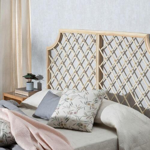 Sengegavl 160 x 3 x 125 cm Natur Rattan