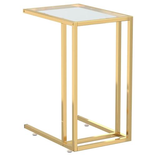 Sidebord 50x35x65 cm hærdet glas transparent