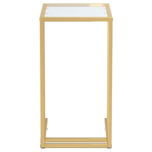 Sidebord 50x35x65 cm hærdet glas transparent