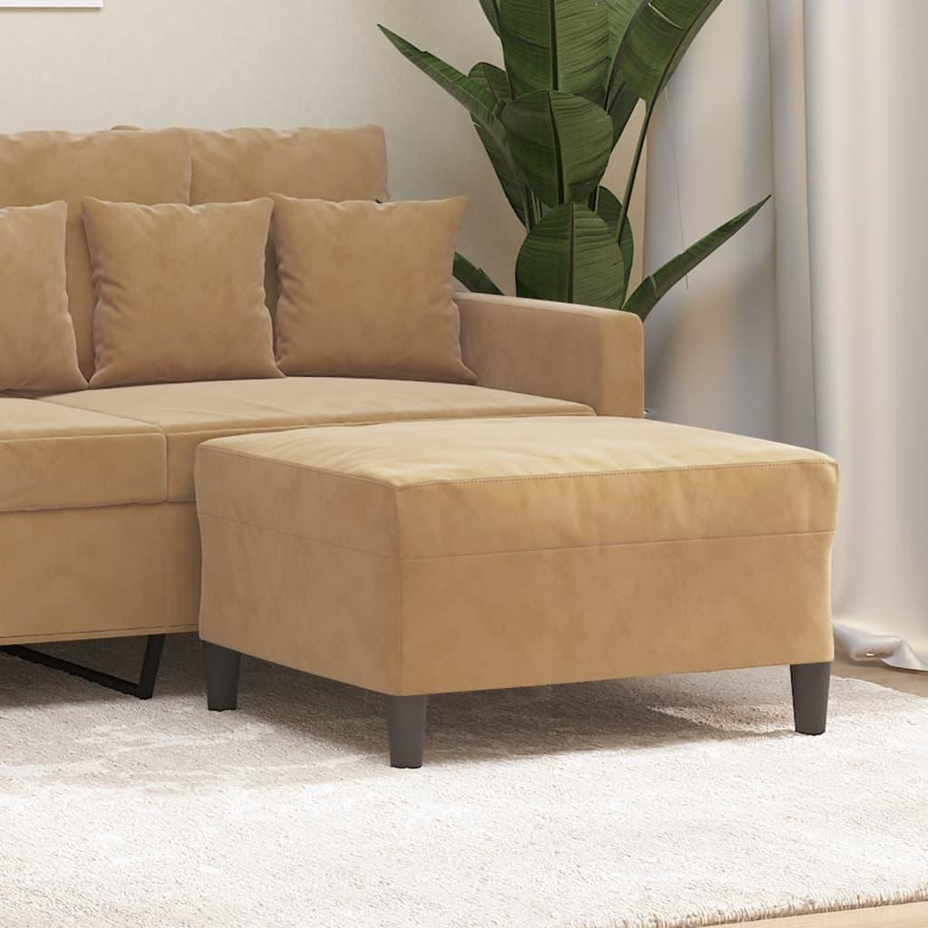 Fodskammel 70x55x41 cm velour brun